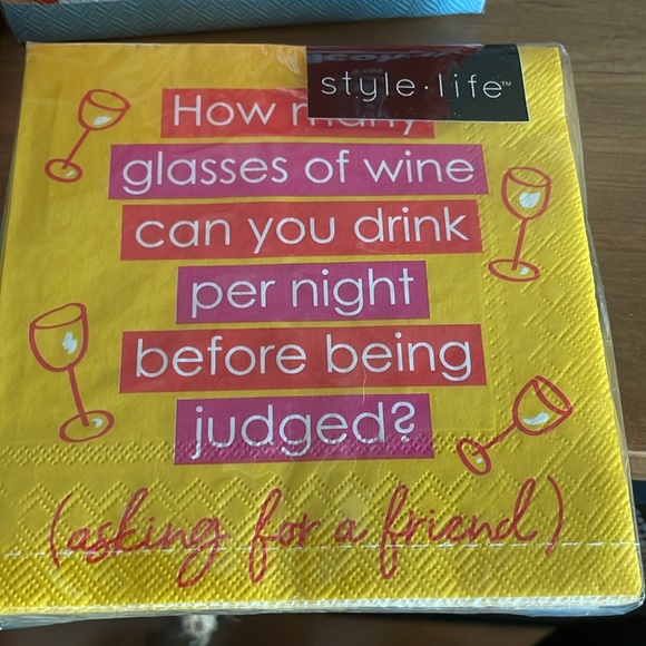 StyleLife 5 packs of Wine Napkins - Picture 2 of 11